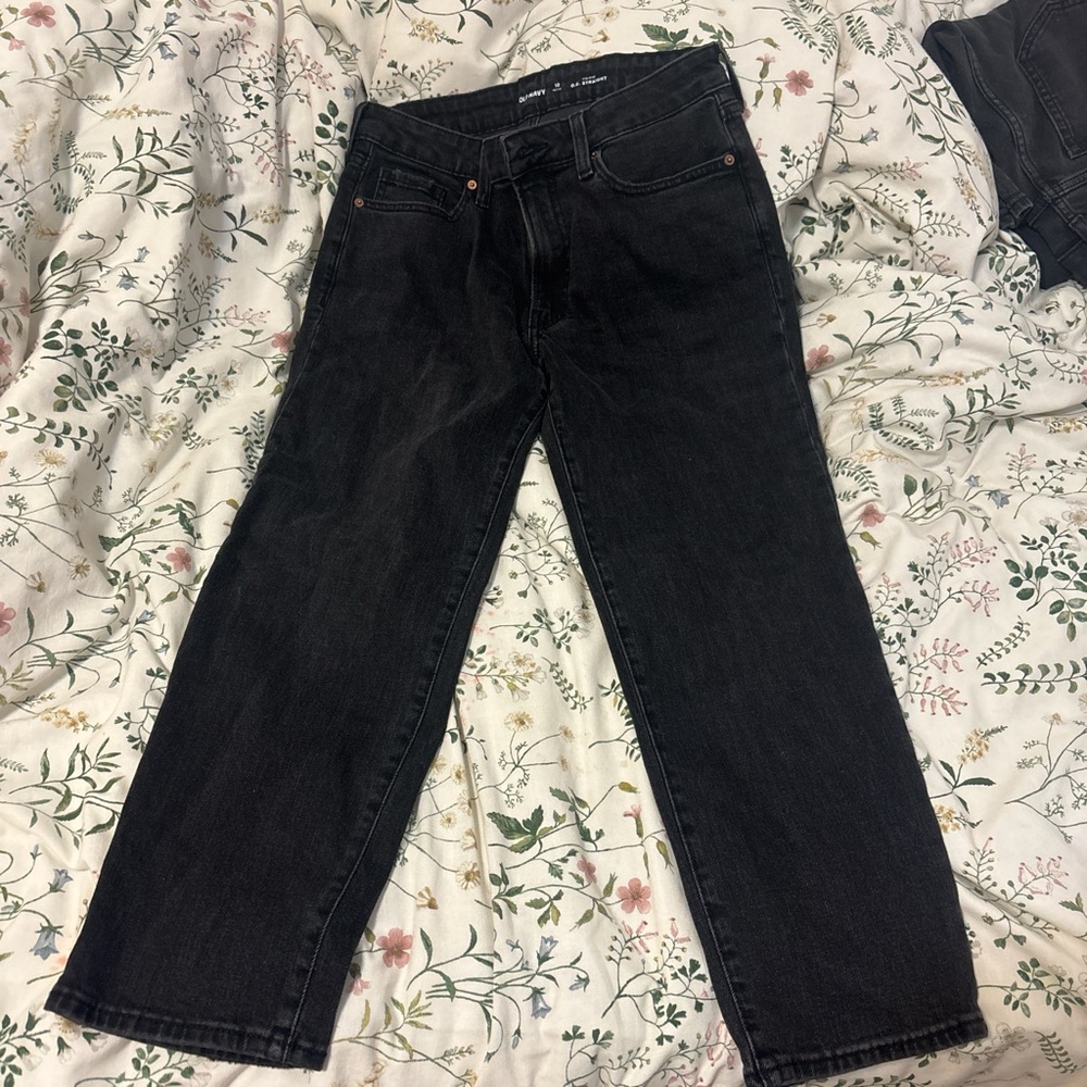 Old Navy Black Straight Leg Jeans